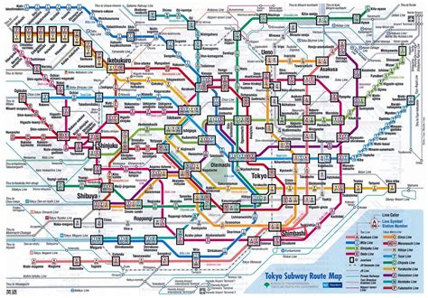 Tokyo Subway Route Map Tokyo Subway Train Map Japan Train