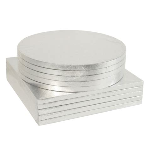 Bulk 5 Pack Round And Square Silver Cake Drum Boards 12mm Thick Ebay