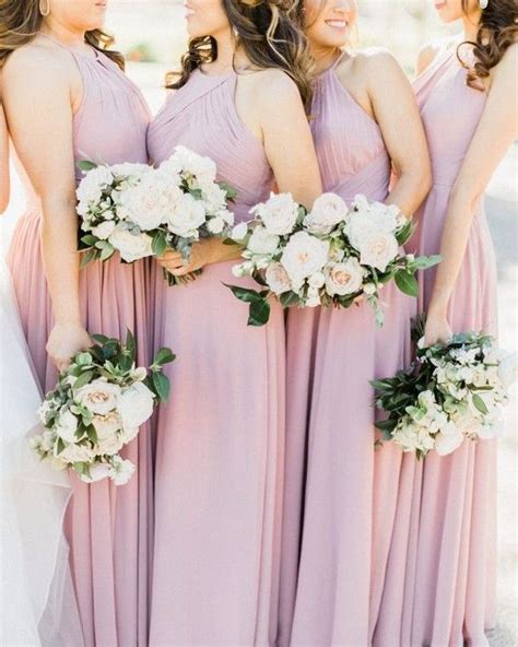 Loving These Mauve Bridesmaids Dresses For A Fun Pop Of Color