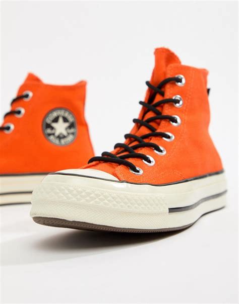 Converse Canvas X Gore Tex Chuck 70 Hi Orange Waterproof Sneakers Lyst