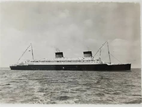 Ss Liberte Compagnie Generale Printed Postcard Ocean Liner Posted At