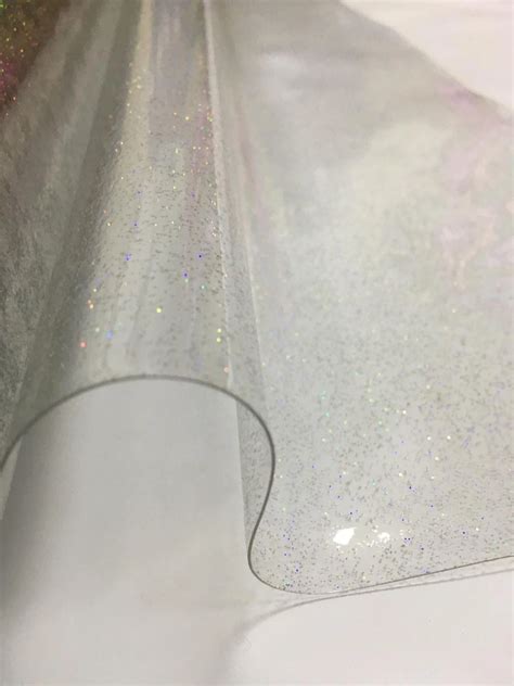 05mm Shiny Colorful Glitter Transparent Pvc Plastic Film For Making