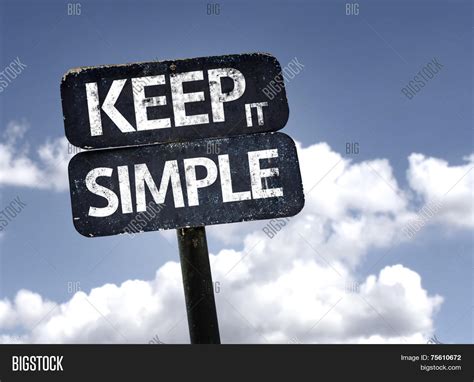 Keep Simple Sign Image And Photo Free Trial Bigstock