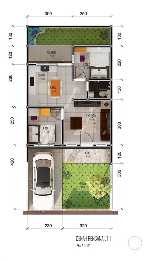 Desain rumah minimalis 6x15m 2 lantai lengkap dengan rooftop. Photo denah Rumah Tipe 36 di Jatihandap 1 desain arsitek ...