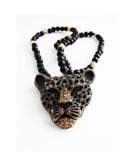 Panther Necklace African Black Panther Jewelry Ladies Statement