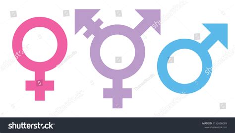 Gender Sex Symbol Vectormale Female Transgender Stock Vector Royalty