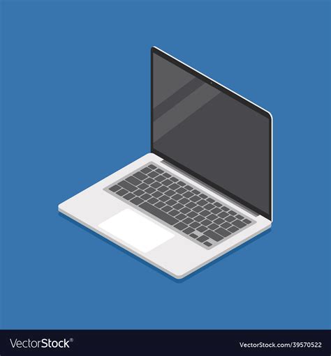Laptop Isometric View Royalty Free Vector Image