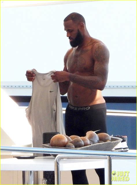 Lebron James Does A Shirtless Workout While Vacationing In Italy Photo