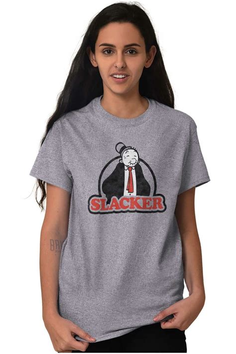 Slacker Funny Lazy Wimpy Popeye Workout T Womens Or Mens Crewneck T Shirt Tee Ebay