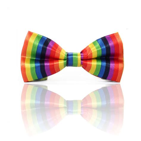 Colorful Bow Tie Mens Adjustable Rainbow Color Self Tie Bow Ties For