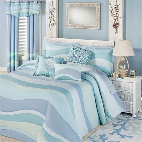 Browse a wide selection of coastal bedding collections and individual bed linens, including duvet covers, sheets, pillowcases and more, in all sizes from twin to king. Ocean Tides Lightweight Oversized Coastal Bedspread