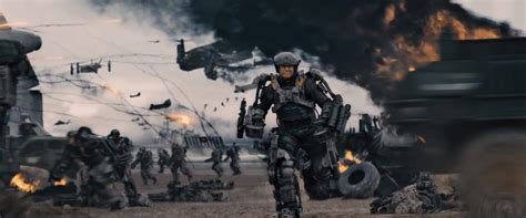 In edge of tomorrow, the invading aliens are called mimics and they're pretty lethal.they're quick, sharp and spiderlike, not to mention their ability to see the enemy's next move before they make it. Edge Of Tomorrow Trailer Screencaps Show Off The Aliens And The Exoskeletons | Giant Freakin ...