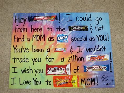 The beautiful and unparalleled bond of love shared between kids and mothers is honored and celebrated on mother's day on may 9. Mother's Day Candy Bar Poster | Flickr - Photo Sharing!