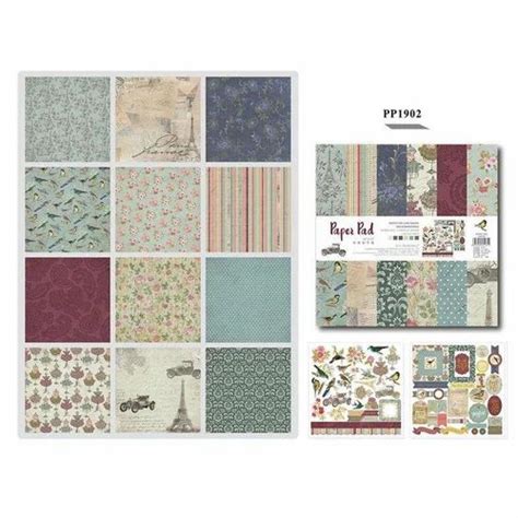 Eno Greeting Paper Pad 12 X 12 Scrapbook Printed Papers 12 Design Each