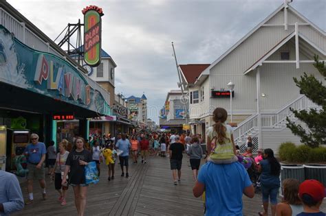 The Famous Boardwalk In Ocean City Maryland Editorial Stock Photo