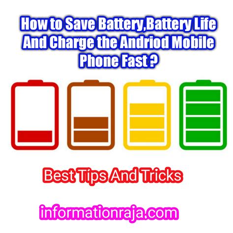 How To Save Batterybattery Life And Charge The Android Mobile Fastly