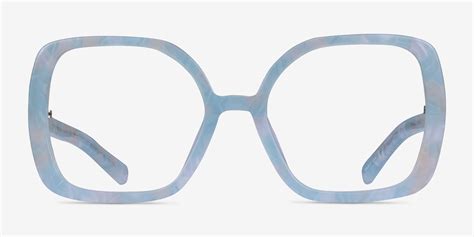Irene Square Light Blue Glasses For Women Eyebuydirect Canada