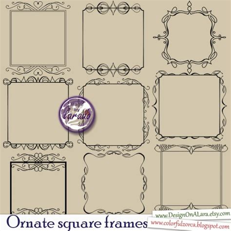 Ornate Square Frames Ornate Wedding Frames Square Frames Etsy