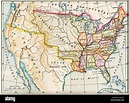 Map of the United States in 1819, showing territory under Spanish and ...