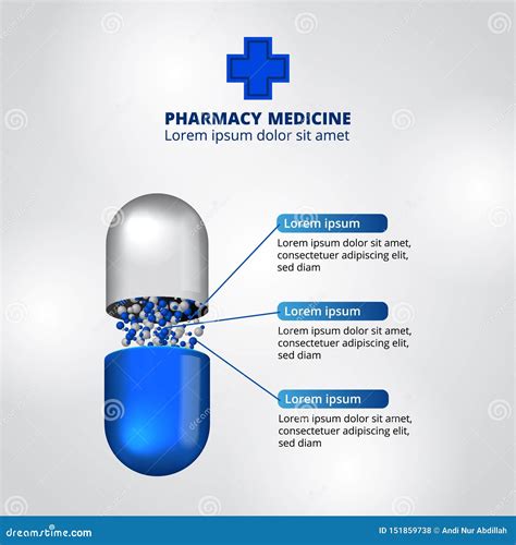Pharmacy Infographic Elements And Flat Banner Design. Vector Pharmacy