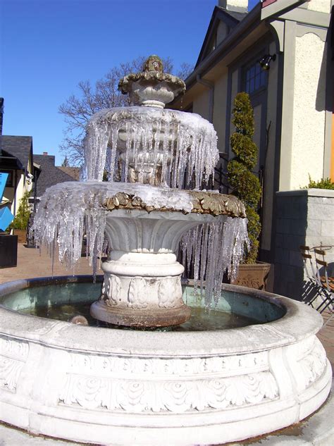 Rare Shot Of Frozen Fountain In Oak Bay A Few Miles From Downtown