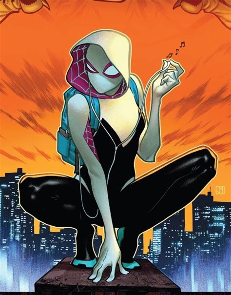 Spider Gwen Original Comic Style Art Portrait Spider Man Miles Morales