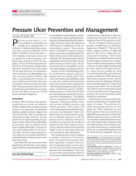 Pressure Ulcer Prevention And Management Jama The Jama Network My Xxx Hot Girl