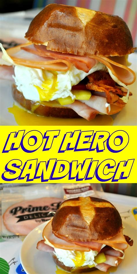 Recipe Hot Hero Sandwich Beth Bacon Egg Turkey Ham