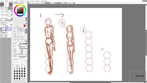 Drawing Tutorial Beginner Basic Manga Body Proportions Youtube