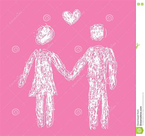Heterosexual Couple Stock Vector Illustration Of Straight 7915217
