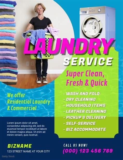 Laundry Service Flyer Template Laundry Business Laundry Service