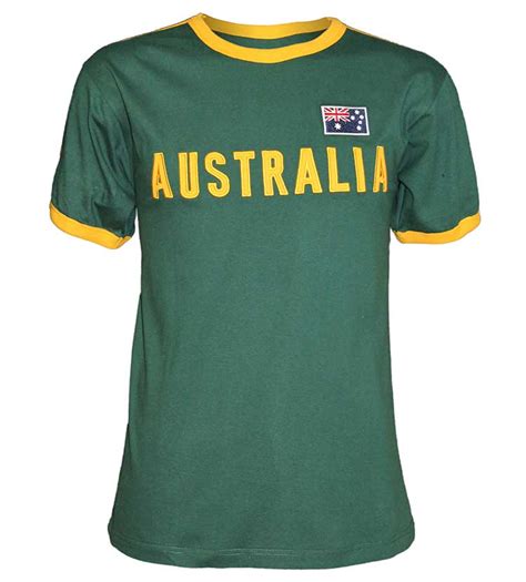 Whether you're sending a parcel to australia, or. Applique Australia T-Shirt Green & Gold | Australia the ...