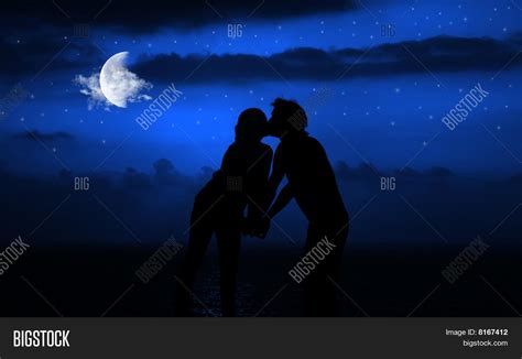 Romantic Night Kiss Image And Photo Free Trial Bigstock