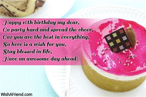 Birthday wishes for a nephew/niece who is turning 16. Happy 16th Birthday Niece Quotes. QuotesGram