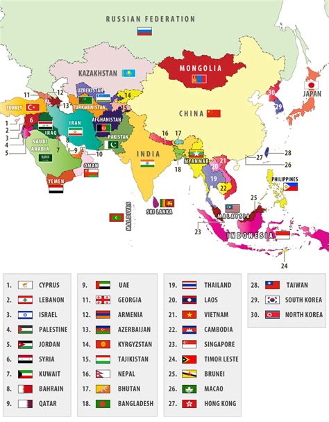 Flags Of Asian Countries Asian Country Flags Asia Map Asian Flags
