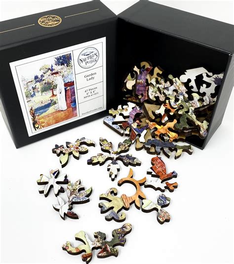 Wooden Puzzles For Adults Garden Lady 47 Pieces By Charles Etsy
