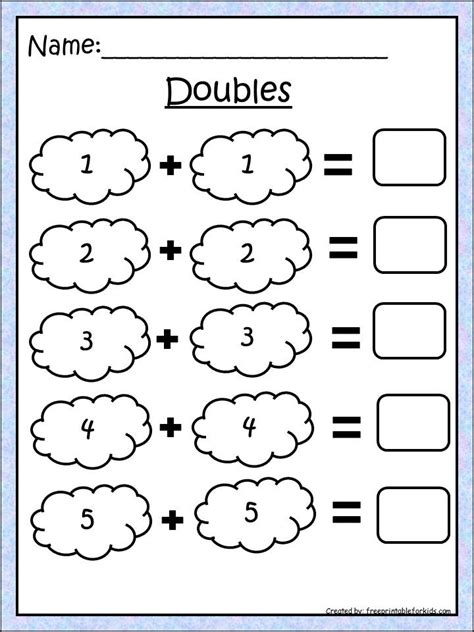 1st Grade Doubles Worksheet