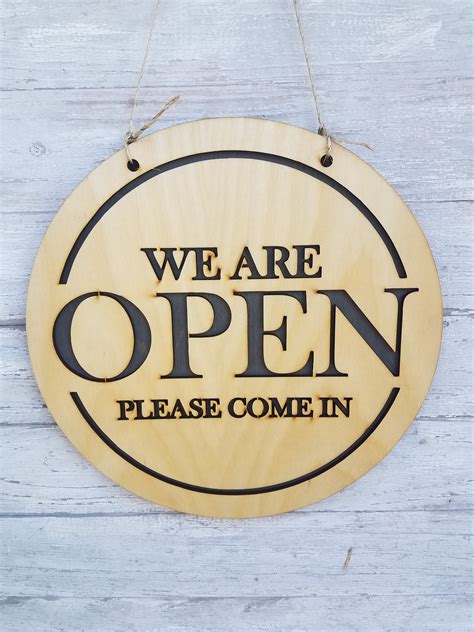 12 Inch Wood Open Closed Sign For Your Store Front Door Etsy