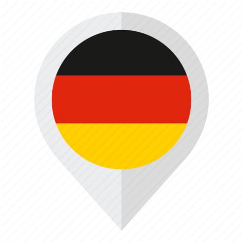 Country Flag Geolocation German Flag Germany Map Marker Icon