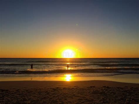 Beautiful Sunset On The Beach In Western Australia Near City Perth