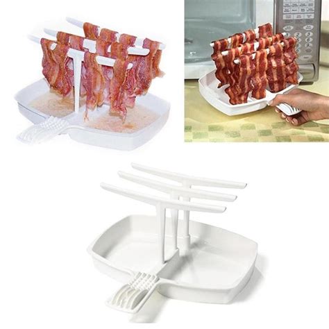 Microwave Bacon Cooker Tray Rack Lifesuny