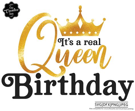 Its A Real Queen Birthday Svg Birthday Queen Svg Birthday Etsy