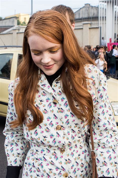 Touch device users, explore by touch or with swipe gestures. Sadie Sink Arriving for the Prada fashion show during the Milan Fashion Week Spring/Summer 2020 ...
