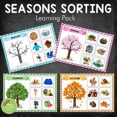 Songs and finger plays are among the most effective tools for getting preschoolers involved in creative activities that hold their attention and get them up and moving. Four Seasons Sorting Activity Free Printable | Creative ...