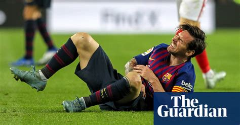 Barcelona Thump Sevilla But Fractured Arm Rules Lionel Messi Out Of