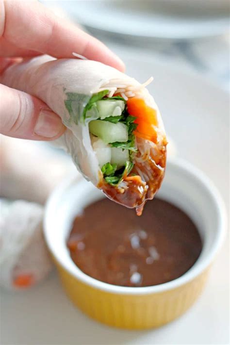 Spring roll recipe, spring rolls. Vietnamese Shrimp Spring Rolls with Spicy Hoisin Peanut ...