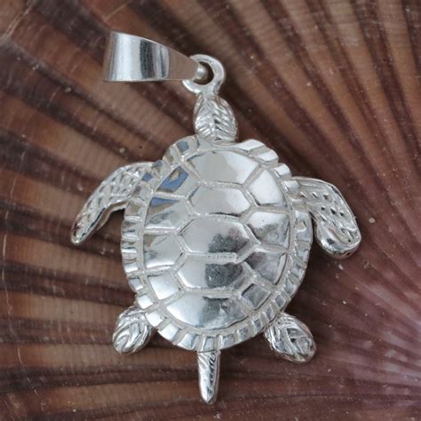 Real Sterling Silver Sea Turtle Pendant With Movable Headlegs Etsy