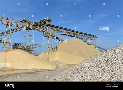 Industrial Plant Gravel And Sand Pit For The Extraction Of Building