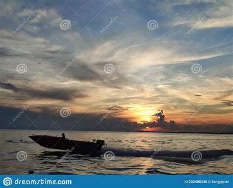 Sunset Beach In North Kalimantan Stock Photo Image Of Sunset North