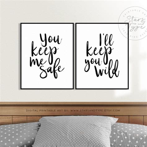 You Keep Me Safe Ill Keep You Wild Printable Wall Art Etsy Uk